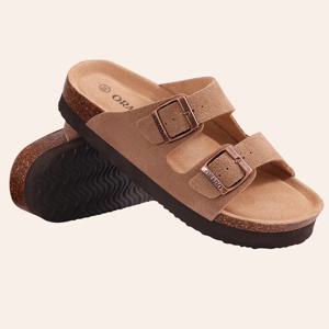 Shevalues 남성용 코르크 나막신 슬리퍼, 클래식 스웨이드 샌들, 아치 지지대, 패션 코르크 정형 비치 신발, 여름