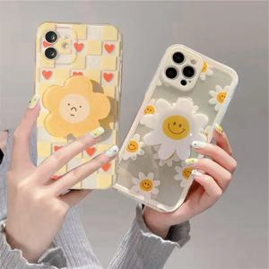 삼성 Galalxy S25 S23 S24 S20 S21 S22 S10 Plus Ultra S21 S24 FE S24 + 브래킷 홀더가있는 커버 케이스 용 스마일 폰 케이스