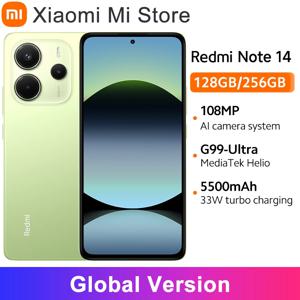 글로벌 버전 Redmi note 14 MediaTek Helio G99-Ultra 108MP AI 카메라 6.67