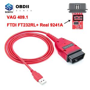 VAG 409.1 KKL 409 FTDI FT232RL 실제 9241A K 라인 OBD 2 OBD2 자동차 진단 도구 인터페이스 케이블 VW/Audi/Skoda/Seat