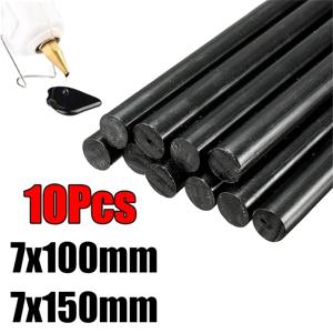 10Pcs 7x100mm 7x150mm 자동차 덴트 수리 접착제 스틱 자동차 바디 페인트가없는 덴트 수리 블랙 핫멜트 스트립 수리 접착제 스틱 도구