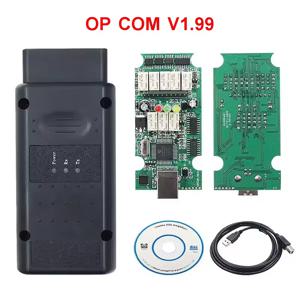 오펠 OPCOM 1.99 CAN BUS OBD2 스캐너 자동차 고장 진단기 엔진 체크 어댑터 오펠 차량 모델용 자동차 진단 도구 최신 버전