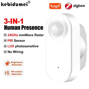 Tuya Zigbee 인간 존재 + PIR 모션 감지 센서 휘도 감지기 스마트 레이더 24GHz mmWave 지원 홈 어시스턴트 Google