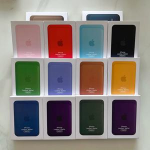 기존 Apple 가죽 Magsafe 지갑 마그네틱 카드 홀더 케이스 iPhone 15 14 12 13 16 17 Pro Max 케이스 커버 액세서리