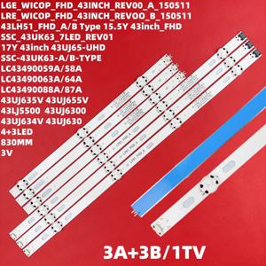 LC용 3 PCS LED 백라이트 스트립 43490059 LC 43490058 43UJ635V 43UK6300PLB 43UJ651V 43UJ634V 43UJ630V 43UJ561V 43UJ655V