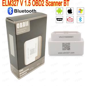 ELM327 미니 V1.5 블루투스 감지기 obd 블루투스 자동차 오작동 감지기 안드로이드 ios에 대한 obd2 자동차 진단 도구