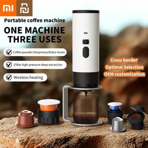 Xiaomi Youpin 커피 머신 무선 전기 휴대용 에스프레소 커피 머신 캠프 디지털 디스플레이 캡슐 파우더 커피 메이커