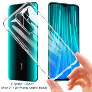 Xiaomi Redmi Note 8 Pro 8 8A 9 9S 9T 9A 9C 10 10S 11S 11 Pro 소프트 투명 뒷면 커버 용 투명 충격 방지 전화 케이스