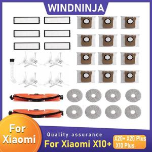 샤오미 로봇 청소기 X20+ X10+ X20 Plus X10 Plus 예비 부품, 메인 사이드 브러시, 헤파 필터, 걸레, 먼지 봉투