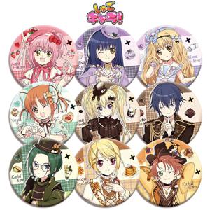 58mm 애니메이션 Shugo Chara Hinamori Amu Tsukiyomi Ikuto Hotori Tadase 코스프레 의상 배지 핀 SPTE Tinplate 브로치 소품 크리스마스 선물