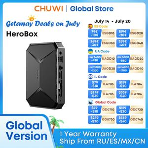 CHUWI Herobox 미니 PC 인텔 N100 UHD 그래픽, 12 세대 윈도우 11, 8GB RAM, 256G SSD, 와이파이 6 블루투스 5.2, VAG 포트 포함