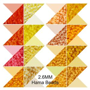 2.6mm 미니 비즈 1000PCS 노란색 색상 픽셀 아트 퓨즈 비즈 어린이 선물 하마 비즈 Diy 퍼즐 철 비즈