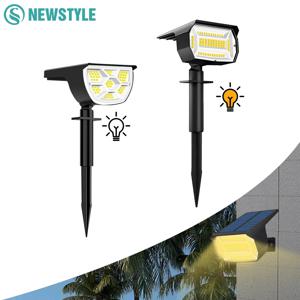 1/2/4PCS 태양 스포트 라이트 68/72 LED 야외 정원 태양 풍경 스포트 라이트 방수 3 모드 벽 조명 문 뒷마당 차고