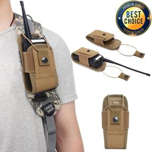 전술 Molle 라디오 워키 토키 주머니 1000D 야외 휴대용 라디오 인터폰 홀스터 운반 가방 사냥 캠핑 Mag 포켓