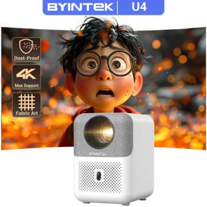 BYINTEK LOVE U4 스마트 미니 홈 시어터 프로젝터 4K 1080P 비디오 안드로이드 WIFI 스마트폰 시네마용