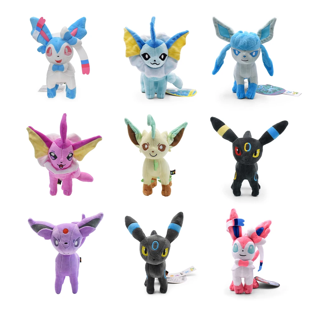 Leafeon Vaporeon Glaceon Sylveon Espeon Umbreon Vaporeon Sylveon 플러시 장난감 게임 소장 선물, 부드러운 플러시 인형