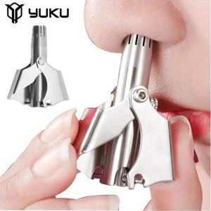YUKU 빨 수있는 휴대용 귀 머리 트리머 녹 없이 청소 무통 코 머리 트리밍 남성용 휴대용 면도기 저소음