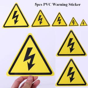 PVC 경고 스티커 접착 라벨, 전기 충격 위험 위험 알림 안전 방수 태그, 전기 상자, 5 개