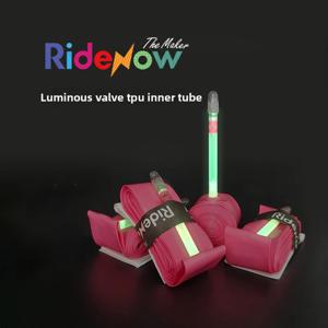 RideNow 자전거 내부 튜브 700C18 23 25 28 30 32 도로 빛나는 밸브 자전거 TPU 타이어 65mm 초경량 36g 프랑스 밸브 액세서리