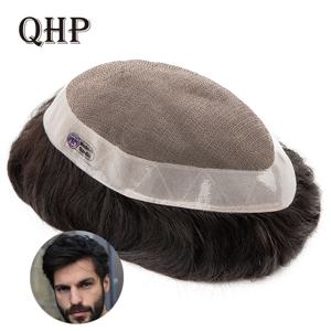 Toupee D73 파인 모노 NPU 인도 모발 교체 시스템, 자연스러운 내구성, 남성 모세관 보형물, 가발