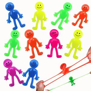 5-20PCS 재미 있은 끈적 스트레칭 웃는 얼굴 작은 남자 핀치 장난감 어린이 생일 파티 호의 크리스마스 카니발 성인 선물