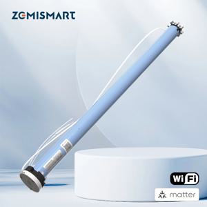 Zemismart Matter Over WiFi 2N 스마트 커튼 모터 37 38mm 튜브 롤러 쉐이드 엔진 Google 홈 Alexa Homekit App 제어