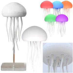 만화 춤 해파리 야간 조명 RGB 그라디언트 귀여운 해파리 머리맡 램프 음성 제어 유형-C 충전 LED 야간 램프
