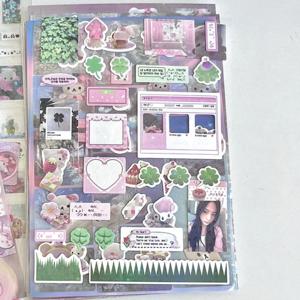 귀여운 일본 레트로 초기 애니메이션 스타 플래시 필름 스티커, 소녀 스크랩북 저널, 귀여운 만화 컷 필름 데칼, DIY 장식, 8 개