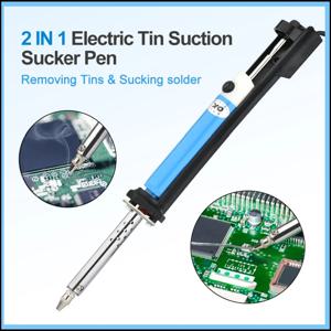 2 In1 전기 주석 흡입 빨판 펜 납땜 인두 AC 110V/220V 30W PCB 솔더 흡입 디 솔더링 펌프 납땜 도구