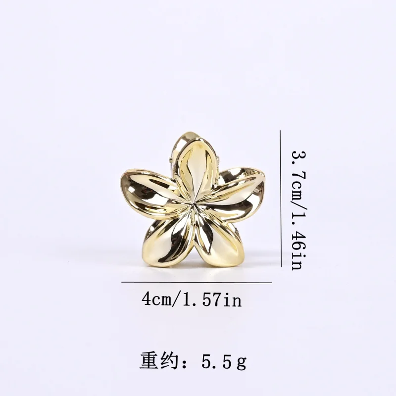 세련된 간단한 반짝이는 달걀 모양의 꽃 머리핀, 숙녀, 소녀 파티 헤어 액세서리 4cm