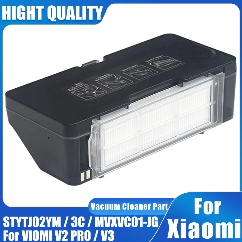 XiaoMi Mijia Mop Pro STYTJ02YM/ 3C/ MVXVC01-JG/ VIOMI V2 PRO/ V3 로봇 진공 청소기 부품용 2 in 1 물 탱크 먼지 상자