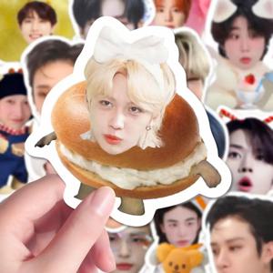 80pcs Kpop 한국 소년 그룹 어린이 큰 머리 스티커 새로운 Kpop 소년 그룹 지원 수하물 액세서리 데스크탑 방수 스티커