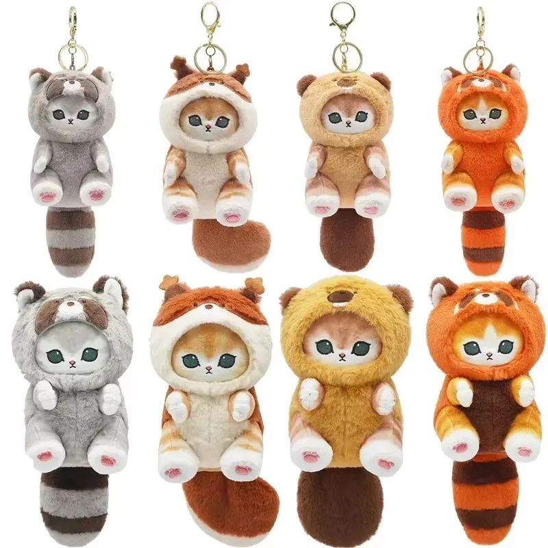 원래 Mofusand 긴 꼬리 동물 시리즈 봉제 인형 귀여운 상어 고양이 부드러운 인형 Kawaii 어린이를위한 봉제 인형 장난감 선물