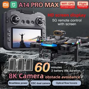 Xiaomi Mijia A14Pro max GPS 브러시리스 8K 3 카메라 광학 흐름 장애물 회피 Foldable Quadcopter RC 거리 드론 완구