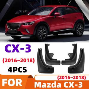 Mazda CX3 CX-3 2016 ~ 2018 자동차 머드 플랩 소프트 TPE 오리지널 디자인 머드 가드 방수 스플래시 가드 펜더 보호 액세서리