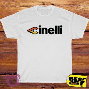 2025 여름 새로운 Cinelli 자전거 자전거 로고 남자 재미 있은 티셔츠 인쇄 된 면화 라운드 넥 티셔츠 남성과 여성을위한
