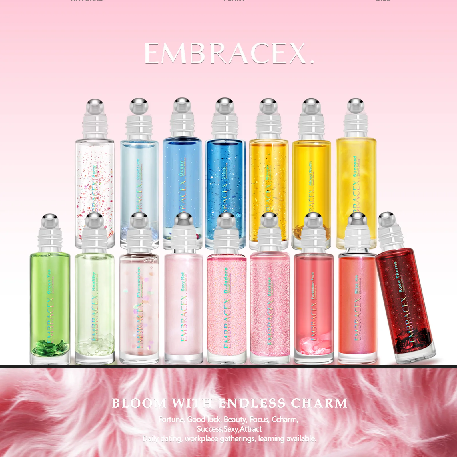 20ml 롤러 에센셜 오일 향수 오일 스킨 케어 마사지 페이스 케어 DIY 캔들 & 비누 휴대용 팩 오래 지속되는 향기 선물