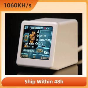 컴퓨터 괴짜를위한 솔로 복권 BTC 광부 스마트 TV Hashrate1060KH/s ESP32 선물 홈 자동 데스크탑 시계 낮은 전력 소비