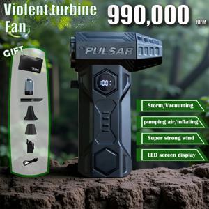 터보 제트 송풍기 990000RPM 브러시리스 모터 강력한 공기 송풍기 10000mAh 풍속 75 메터/초 강한 바람 고속 터보 팬