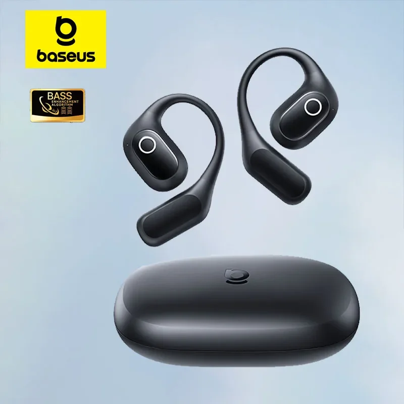 Baseus Eli 2i Fit 오픈 이어 이어폰 진정한 무선 Bluetooth 6.0 이어 후크 헤드폰 IPX5 방수 스포츠 이어 버드베이스 부스트