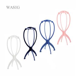 1PC 다채로운 Ajustable 가발 스탠드 플라스틱 모자 디스플레이 가발 머리 홀더 16.5x34cm 마네킹 머리/스탠드 휴대용 접는 가발 스탠드