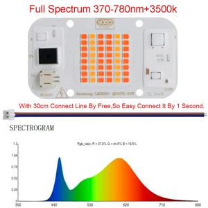 Sam-ng 퀀텀 LED 성장 조명 칩, 실내 식물용 LED 칩, LM283B + 100W 50W, DOB COB 풀 스펙트럼 용접 무료 220V 110V