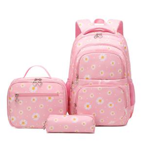 여자를위한 3 개/대 학교 가방 어린이 배낭 Schoolbags 십대 도시락 학교 어린이 연필 케이스 2025블랙
