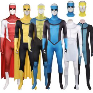 무적의 마크 그레이슨 코스프레 판타지아 의상 Zentai Jumpsuit 성인 남성 의상 변장 할로윈 카니발 파티 정장