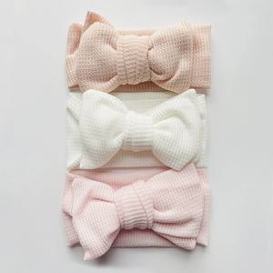 아이들을위한 아기 소녀 활 머리띠 아기를위한 신생아 아기 Turbans 솔리드 빅 Bowknot 머리띠 유아 아기 헤어 액세서리