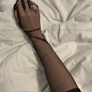 패션 섹시한 장갑 투명 여성 쉬어 얇은 명주 그물 얇은 메쉬 웨딩 운전 클럽 파티 댄스 파티 댄스 드레스 에티켓 긴 장갑