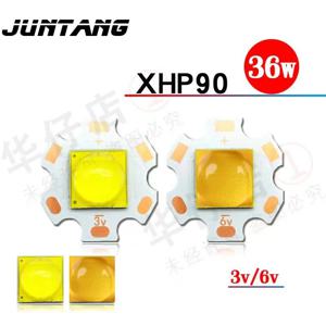 고전력 LED 세라믹 XHP90 백색광 따뜻한 흰색 36W 납땜 구리판 3/6V 고휘도 손전등 구슬