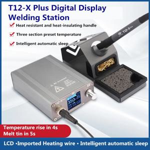 OSS T12-X PLUS 납땜 스테이션 PCB 수리를위한 T12 팁이있는 전자 납땜 인두 휴대 전화 보드 용접 수리 도구