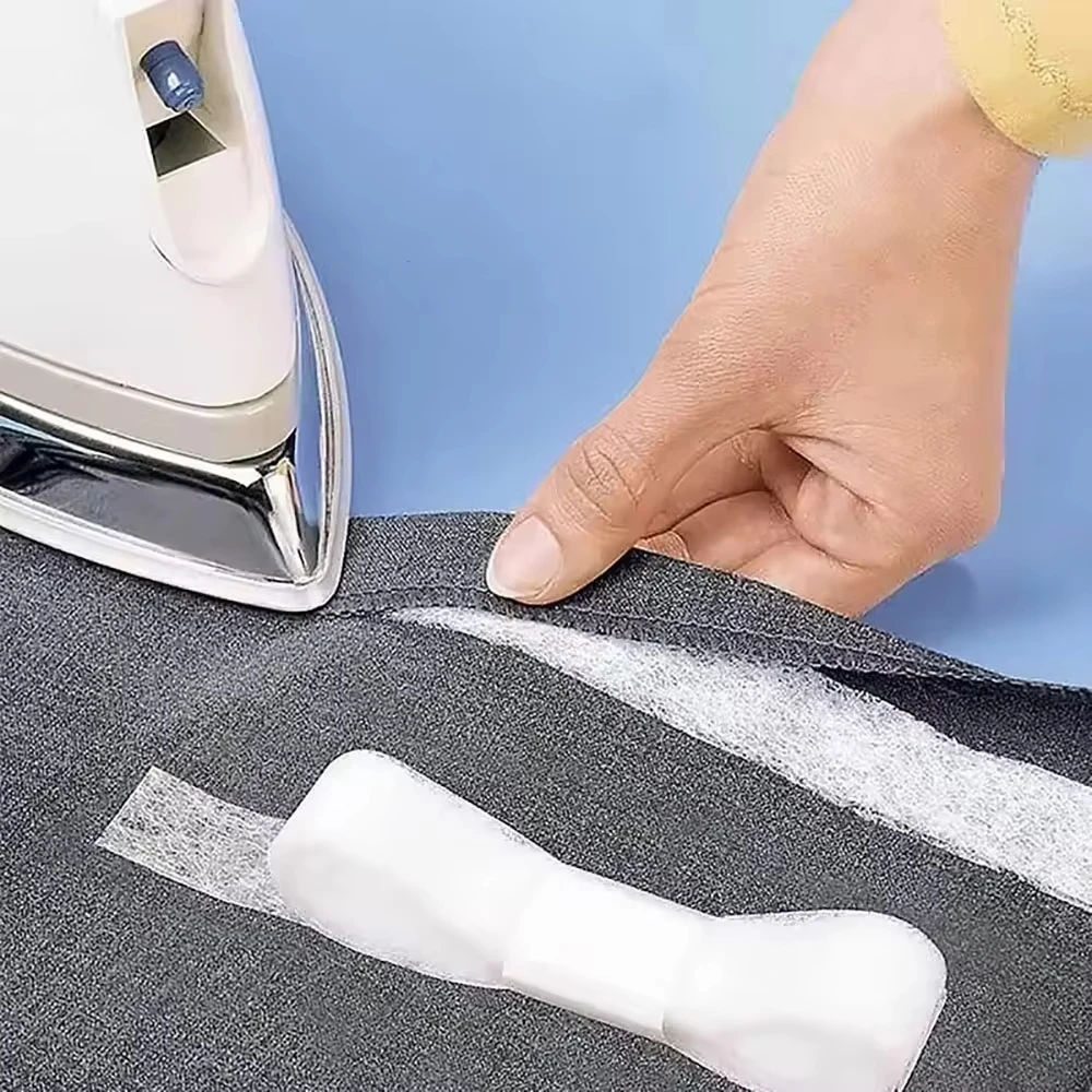 60M 바지 밑단 테이프 자체 접착식 가장자리 단축 페이스트 테이프 DIY 도구 (청바지 옷 길이 단축용) 가정용 바느질 액세서리