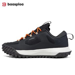 Baasploa 남성용 야외 방수 캠핑 하이킹 신발, 미끄럼 방지 운동화, 남성 캐주얼 경량 레이스업 워킹화